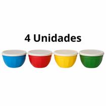 Pote Redondo 700 ml com Tampa Plástico Resistente, Vedação Forte e Cores Variadas