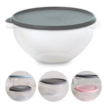Pote Redondo Base Transparente Tampa Colorida - 500ml - PAI Pote Redondo Base Transparente Tampa Colorida - 500ml - PAI