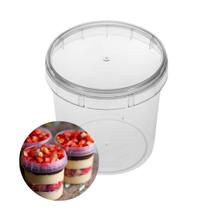 POTE REDONDO C/ TAMPA 220ml C/10 UN - PLASTILÂNIA