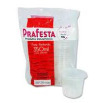 Pote Redondo C/ Tampa 8x8x8xcm 350ml - Prafesta 24 Unidades