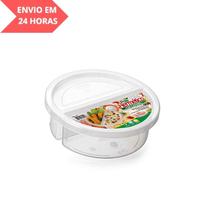 Pote redondo com 2 divisões e capacidade de 720 ml livre de BPA