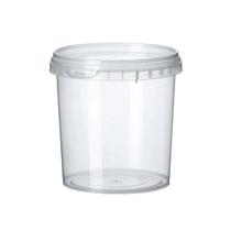 Pote Redondo Com Lacre Transparente Com Tampa 220ML Com 10 Unidades - Plastilânia
