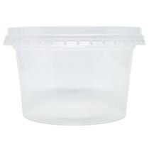Pote Redondo com Sobretampa 200ml Rioplastic 25 Unidades