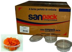 Pote Redondo Com Tampa Articulada 350Ml Sanpack S-96 C/200