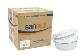 Pote Redondo Com Tampa Articulada 450Ml Sanpack S-97 C/200