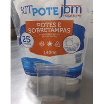 Pote Redondo com Tampa Freezer e Micro-ondas 140ml c/25 Unidades - JBM