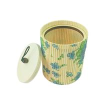 Pote Redondo De Bambu Para 8cmx8,5cm Cores Sortidas