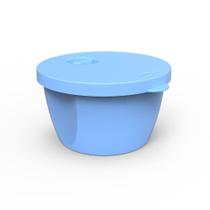 Pote Redondo de Plástico 350ml Azul Claro - Like Geek