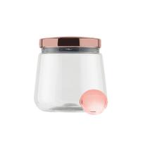 Pote Redondo de Plástico com Tampa de Rosca Metalizado Rose Gold 1.2LT Pote Redondo de Plástico com Tampa de Rosca Metalizado Rose Gold 1.2LT