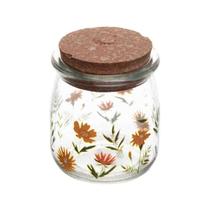 Pote Redondo de Vidro com Tampa de Bambu Flora Lyor Pote Redondo de Vidro com Tampa de Bambu Flora Lyor