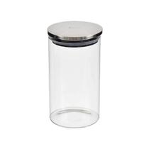 Pote Redondo de Vidro com Tampa de Inox 600ml Kenya
