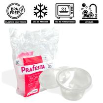 Pote Redondo Descartável Com Tampa 250ml Freezer E Microndas