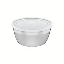 Pote Redondo Freezinox em Aço Inox com Tampa Plástica 9cm 0.3 Litros Tramontina