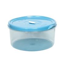 Pote Redondo Para Micro-ondas E Freezer Com Válvula 1l Azul