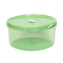 Pote Redondo Para Micro-ondas E Freezer Com Válvula 2l Verde
