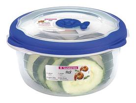 Pote Redondo Plástico 1,1L Azul Sanremo