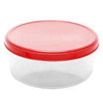 Pote Redondo Plástico Com Tampa 3,8l Grande Reforçado Transparente Livre de BPA Super Borda - Máxima Plast