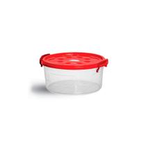 Pote Redondo Pop Vermelho com Trava 1300 Ml Niquelart