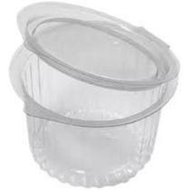 Pote Redondo S96 com Tampa Articulada 350ml. Caixa com 50 Unidadades