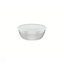 Pote Redondo Tramontina Freezinox em Aço Inox com Tampa Plástica 14 cm 0,8 L