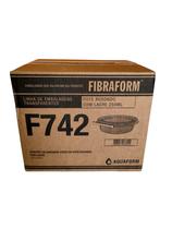 Pote Redondo Transparente 250ml Tampa com Lacre F742 Fibraform c/100 un