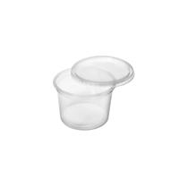 Pote redondo transparente com tampa 500ml com 25 un