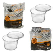 Pote Redondo vasilha marmita c/ tampa transparente geladeira bolo no pote 500ml C/24und Micro-ondas