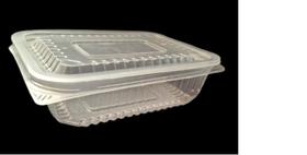 Pote retangula com tampa, marmita fit 750ml caixa c/200 peças