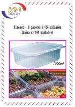 Pote retangular 1000 ml c/tampa - 6 pacotes c/24 unid. - embalagem alimentos - atacado ( 14282) Pote retangular 1000 ml c/tampa - 6 pacotes c/24 unid. - embalagem alimentos - atacado ( 14282)
