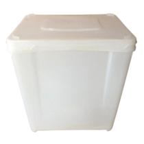 Pote Retangular 10L Branco Revestido - 1 Und