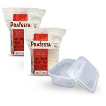 Pote Retangular 350ml Marmita Freezer Microondas 144 unid