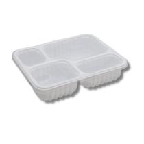 Pote Retangular 4 divisórias 1225ml Branca G324 Galvanotek com 50 unidades