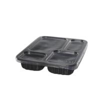 Pote Retangular 4 divisórias 1225ml Preta G324 Galvanotek com 50 unidades Pote Retangular 4 divisórias 1225ml Preta G324 Galvanotek com 50 unidades