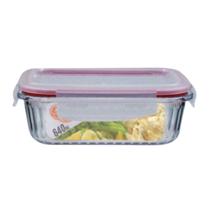 Pote Retangular 4 Travas Marmita Canelado 640ml