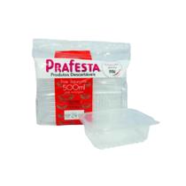 Pote retangular 500 ml prafesta cx.6x24