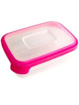 Pote Retangular 500Ml Rosa Incolor