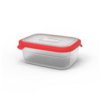 Pote Retangular 500ml Vermelho