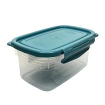 Pote Retangular Alto Fecha C/ Travas 850 Ml Verde Nitron Pote Retangular Alto Fecha C/ Travas 850 Ml Verde Nitron