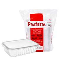 Pote Retangular C/Tampa 250ml com 24 Unidades Prafesta Pote Retangular C/Tampa 250ml com 24 Unidades Prafesta