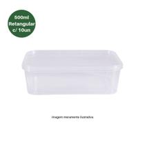 Pote Retangular Com Lacre 500ml Marmita Fit 10und Prafesta Pote Retangular Com Lacre 500ml Marmita Fit 10und Prafesta
