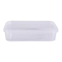 Pote Retangular com Lacre Freezer e Microondas 350ml c/10 - Prafesta Pote Retangular com Lacre Freezer e Microondas 350ml c/10 - Prafesta