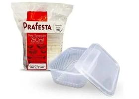 Pote retangular com tampa 250ml c/ 6x24 un