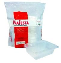 Pote Retangular com Tampa 350 Ml 144 Unidades - Prafesta