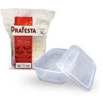 Pote retangular com tampa 350ml c/ 24 un