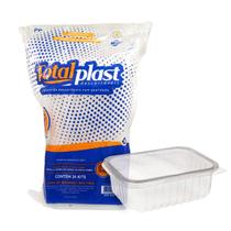 Pote Retangular Com Tampa 500ml Marmita Fit 24und Totalplast