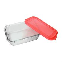 POTE RETANGULAR COM TAMPA BOROSILICATO 1 Litro - Lazi