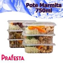 Pote Retangular com Tampa para Freezer/Microondas 750ml Pacote c/24 Prafesta Pote Retangular com Tampa para Freezer/Microondas 750ml Pacote c/24 Prafesta