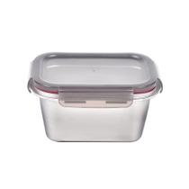 Pote Retangular em Aço Inox 1 Litro Kenya