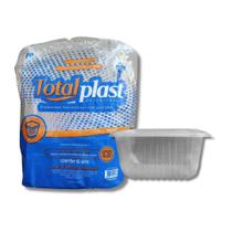 Pote Retangular Freezer e Micro-ondas 1500ml Totalplast c/10 un