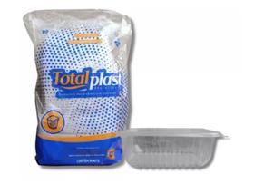 Pote Retangular Freezer e Microondas 1000ml Totalplast com24 Unidades